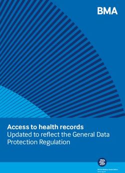 Access to health records - Updated to reflect the General Data Protection Regulation - BMA