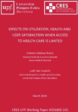 EFFECTS ON UTILISATION, HEALTH AND USER SATISFACTION WHEN ACCESS TO HEALTH CARE IS LIMITED - UPF
