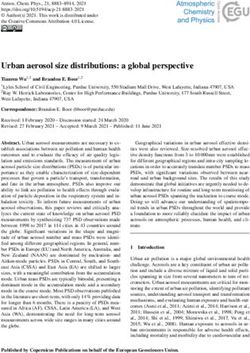 Urban aerosol size distributions: a global perspective - ACP ...