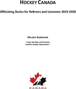 HOCKEY CANADA Officiating Duties for Referees and Linesmen 2019-2020 - Mission Statement