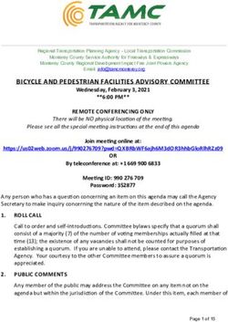 BICYCLE AND PEDESTRIAN FACILITIES ADVISORY COMMITTEE