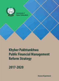 Khyber Pakhtunkhwa Public Financial Management Reform Strategy 2017-2020 - Finance Department