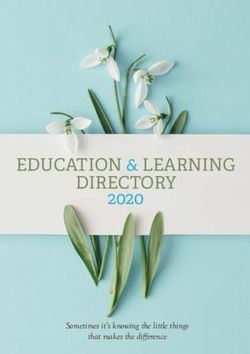 EDUCATION & LEARNING DIRECTORY 2020 - Sometimes it's knowing the little things that makes the difference - Milford Care Centre