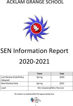SEN Information Report 2020-2021 - ACKLAM GRANGE SCHOOL - Term Spring Year 2020