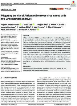Mitigating the risk of African swine fever virus in feed with anti-viral chemical additives