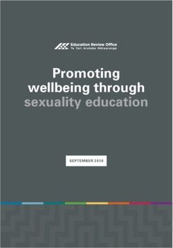 Promoting wellbeing through sexuality education - SEPTEMBER 2018