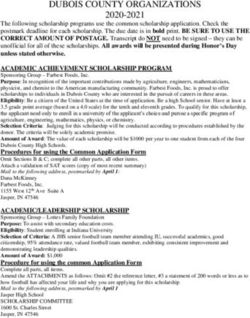 DUBOIS COUNTY ORGANIZATIONS 2020-2021 - Jasper High School