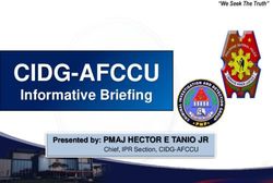 CIDG-AFCCU Informative Briefing - Presented by: PMAJ HECTOR E TANIO JR