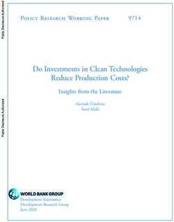 Do Investments in Clean Technologies Reduce Production Costs? - World Bank Document