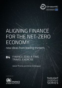 ALIGNING FINANCE FOR THE NET-ZERO ECONOMY: new ideas from leading thinkers #4