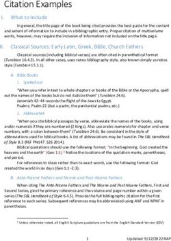 Citation Examples I. What to Include - Concordia Theological Seminary