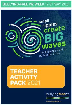 TEACHER ACTIVITY PACK 2021 - BULLYING-FREE NZ WEEK 17-21 MAY 2021 - www.bullyingfree.nz - Bullying Free NZ