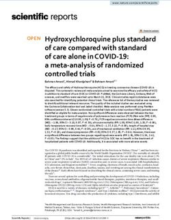 Hydroxychloroquine plus standard of care compared with standard of care alone in COVID 19: a meta analysis of randomized controlled trials - Nature