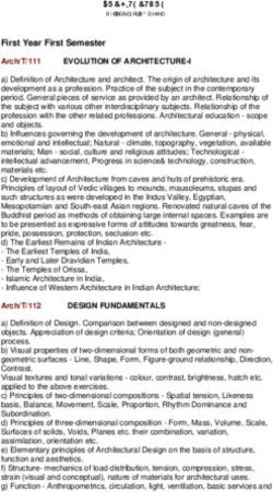 First Year First Semester Arch/T/111 EVOLUTION OF ARCHITECTURE-I