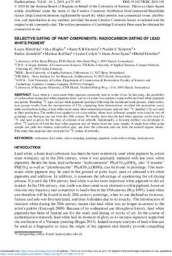 SELECTIVE DATING OF PAINT COMPONENTS: RADIOCARBON DATING OF LEAD WHITE PIGMENT