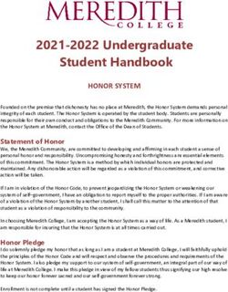 2021-2022 Undergraduate Student Handbook - Meredith College