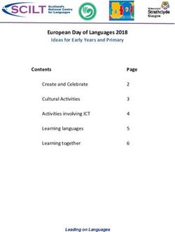 European Day of Languages 2018 Ideas for Early Years and Primary Contents - scilt