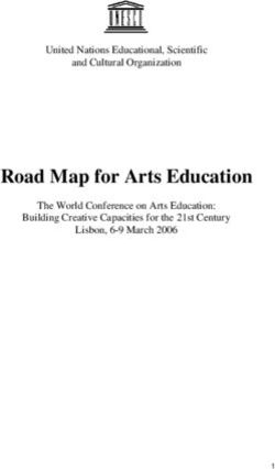 Road Map for Arts Education - United Nations Educational, Scientific and Cultural Organization The World Conference on Arts Education: Building ...