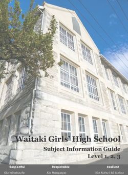 Waitaki Girls' High School - Subject Information Guide Level 1, 2, 3 Respectful - Waitaki Girls' High School