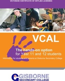 VCAL The hands-on option - for Year 11 and 12 students Information for students and parents at Gisborne Secondary College