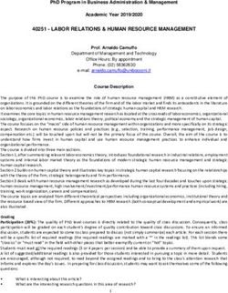 40251 LABOR RELATIONS & HUMAN RESOURCE MANAGEMENT - Bocconi University