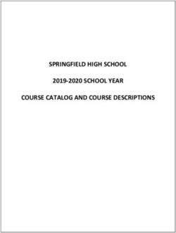 SPRINGFIELD HIGH SCHOOL 2019-2020 SCHOOL YEAR COURSE CATALOG AND COURSE DESCRIPTIONS
