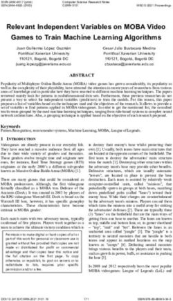 Relevant Independent Variables on MOBA Video Games to Train Machine Learning Algorithms