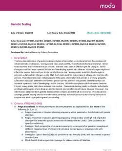 Genetic Testing - Moda Health