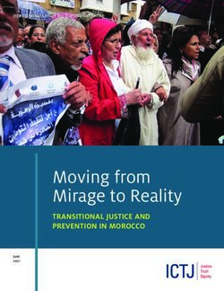 Moving from Mirage to Reality - TRANSITIONAL JUSTICE AND PREVENTION IN MOROCCO - International Center for Transitional Justice - The International ...