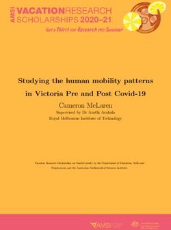 Studying the human mobility patterns in Victoria Pre and Post Covid-19
