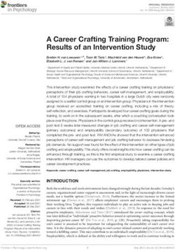 A Career Crafting Training Program: Results of an Intervention Study
