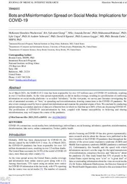 Bots and Misinformation Spread on Social Media: Implications for - COVID-19