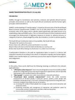 SAMED TRANSFORMATION POLICY: V3 July 2021