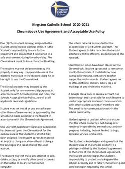 Kingston Catholic School 2020-2021 Chromebook Use Agreement and Acceptable Use Policy