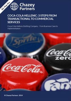 COCA-COLA HELLENIC: 3 STEPS FROM TRANSACTIONAL TO COMMERCIAL SERVICES ...