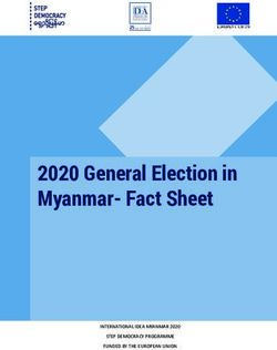 2020 General Election in Myanmar- Fact Sheet - INTERNATIONAL IDEA MYANMAR 2020 STEP DEMOCRACY PROGRAMME FUNDED BY THE EUROPEAN UNION ...