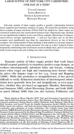 LABOR SUPPLY OF NEW YORK CITY CABDRIVERS: ONE DAY AT A TIME