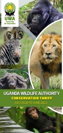 UGANDA WILDLIFE AUTHORITY - CONSERVATION TARIFF JULY 2020 TO JUNE 2022 - Uganda Wildlife ...