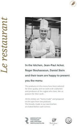 In the kitchen, Jean-Paul Acker, Roger Bouhassoun, Daniel Stein and their team are happy to present you the menu - WIHP ...