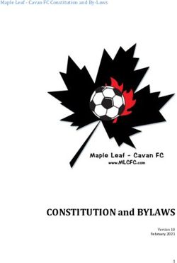 CONSTITUTION and BYLAWS - Maple Leaf - Cavan FC Constitution and By-Laws