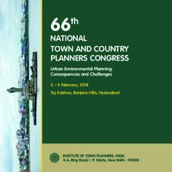66 th NATIONAL TOWN AND COUNTRY PLANNERS CONGRESS - Urban Environmental Planning: Consequences and Challenges - Institute of Town ...