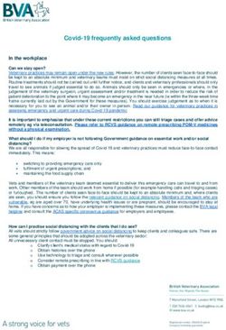 Covid-19 frequently asked questions - BVA