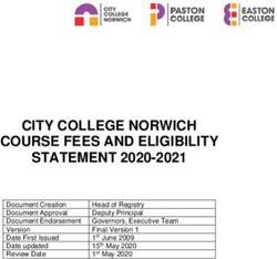 CITY COLLEGE NORWICH COURSE FEES AND ELIGIBILITY STATEMENT 2020-2021