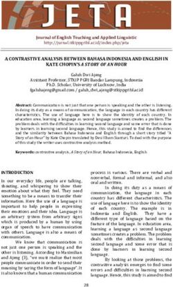 A CONTRASTIVE ANALYSIS BETWEEN BAHASA INDONESIA AND ENGLISH IN KATE CHOPIN'S A STORY OF AN HOUR