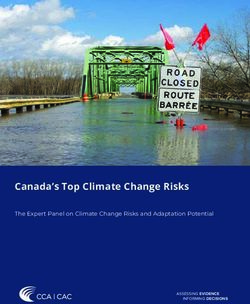 Canada's Top Climate Change Risks - The Expert Panel on Climate Change Risks and Adaptation Potential - CCA