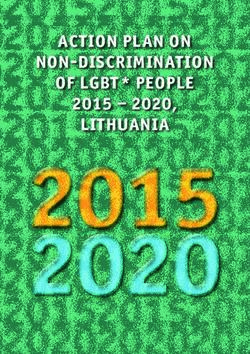 ACTION PLAN ON NON-DISCRIMINATION OF LGBT * PEOPLE 2015 - 2020, LITHUANIA