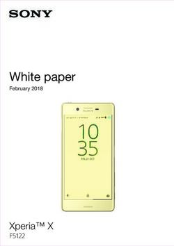 White paper - Xperia X - February 2018 - Sony Mobile