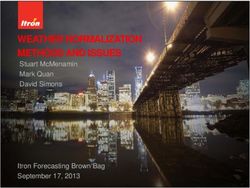 WEATHER NORMALIZATION METHODS AND ISSUES - STUART MCMENAMIN MARK QUAN DAVID SIMONS - ITRON FORECASTING BROWN BAG SEPTEMBER 17, 2013