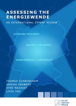 ASSESSING THE ENERGIEWENDE - AN INTERNATIONAL EXPERT REVIEW - THOMAS CUNNINGHAM ANNIKA HEDBERG SYED NAZAKAT LIXIA YAO