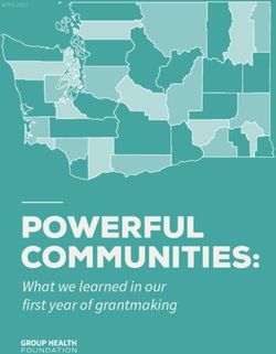 POWERFUL COMMUNITIES: What we learned in our first year of grantmaking - Group Health Foundation